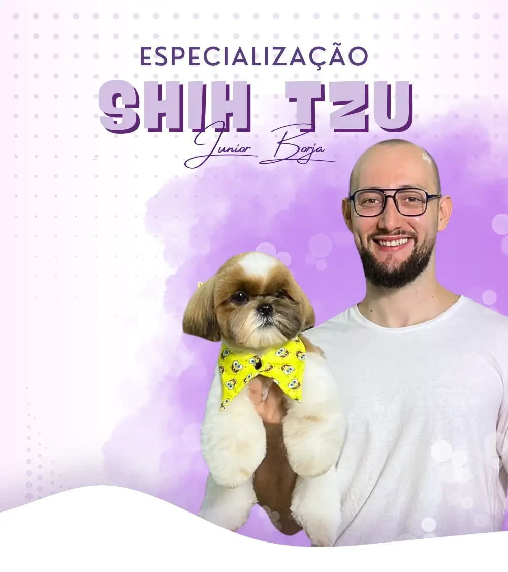 Junior Borja com Shih Tzu